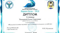 Диплом II степени в номинации 
