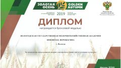 Диплом ФГБОУ ВО Вологодская ГМХА 