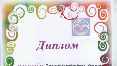 Диплом за участие в спортивной игре 